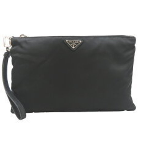Prada Black Clutch Nylon Bag - Picture 1 of 9